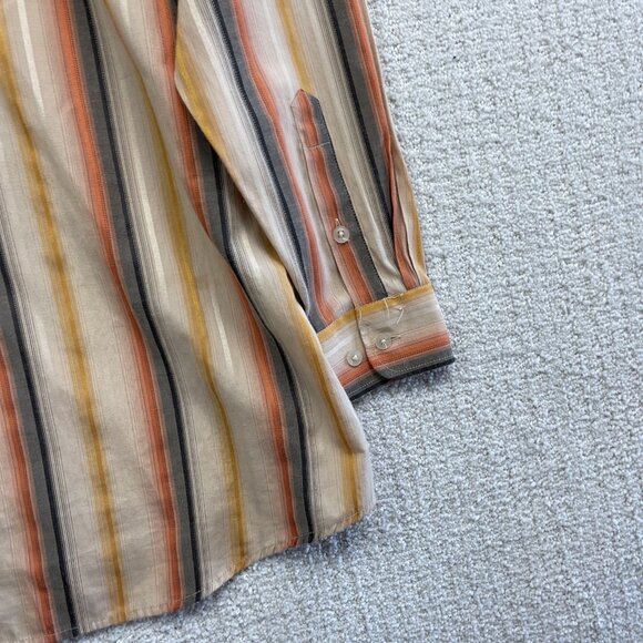 Sergio Louis Italy Long Sleeve Button-front Shirt Men S Aztec Stripes Western - Picture 12 of 13